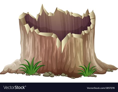 A tree stump vector art - Download vectors - 1857278