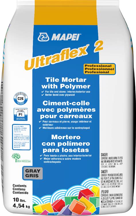 Mapei Ultraflex 2 Professional Tile Mortar with Polymer, Gray - 10 lb (006005321) | FloorBox