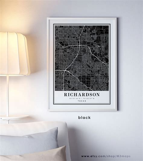 Richardson Texas Map Richardson TX Map Richardson City Map | Etsy