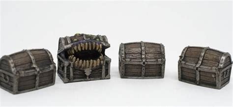 Forge Prints Mimic Treasure Chest Set | Miniatures, Art google, Etsy