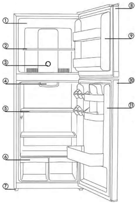 Magic Chef HMDR1000WE Top Mount Refrigerator User Manual