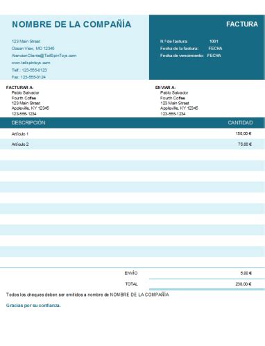 No hagas Evaluación Mediana plantilla de facturacion en excel Sensación interior marrón