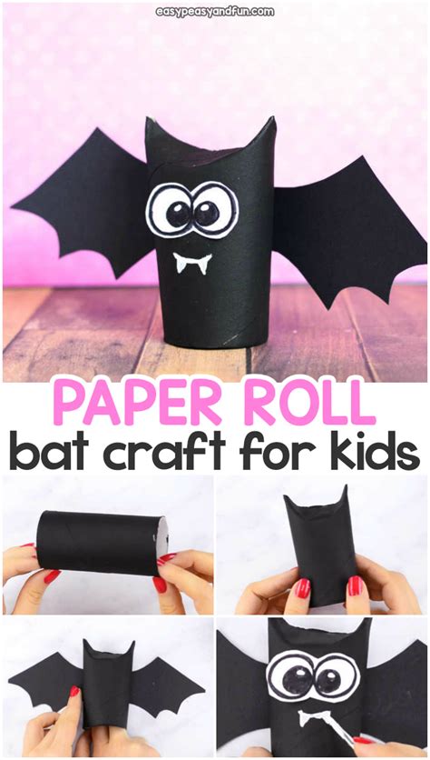 Toilet Paper Roll Bat Craft - Great Idea for Halloween Crafting - Easy ...