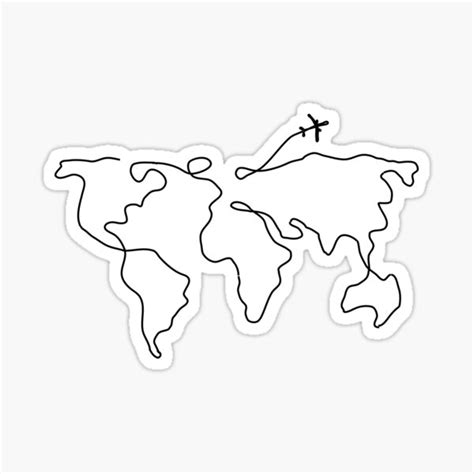 "World Map Doodle Drawing " Sticker for Sale by ditsydoodles | Redbubble