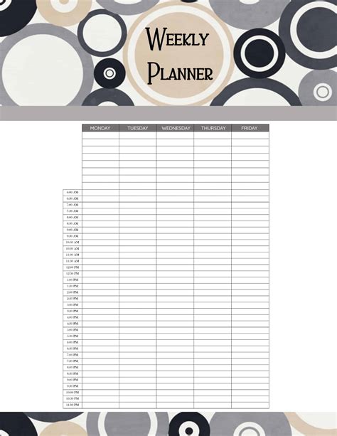 FREE Printable Hourly Planner - Daily, Weekly or Monthly