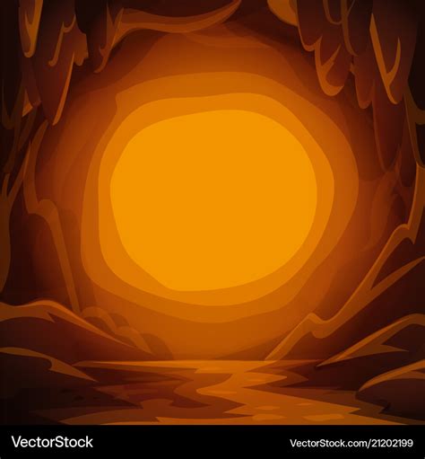 Fantastic cavern background cartoon cave Vector Image