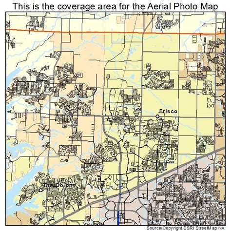 Aerial Photography Map of Frisco, TX Texas