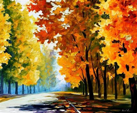 September Morning - PALETTE KNIFE Oil Painting On Canvas By Leonid ...