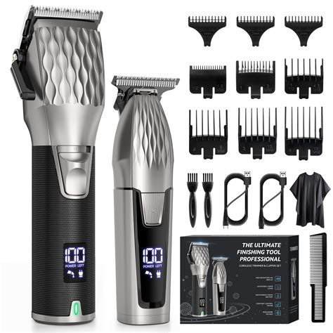 Zaekary Professional Hair Clippers Trimmer Kit - Cordless Barber ...