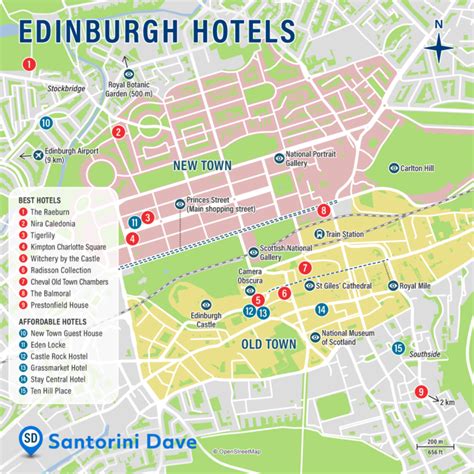 EDINBURGH HOTEL MAP