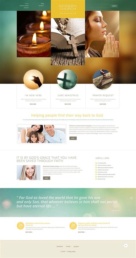 Modern Church | Wordpress theme responsive, Church website design, Modern church