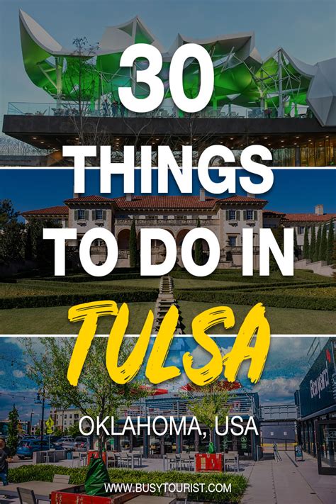 the words 30 things to do in tusa, oklahoma, usa