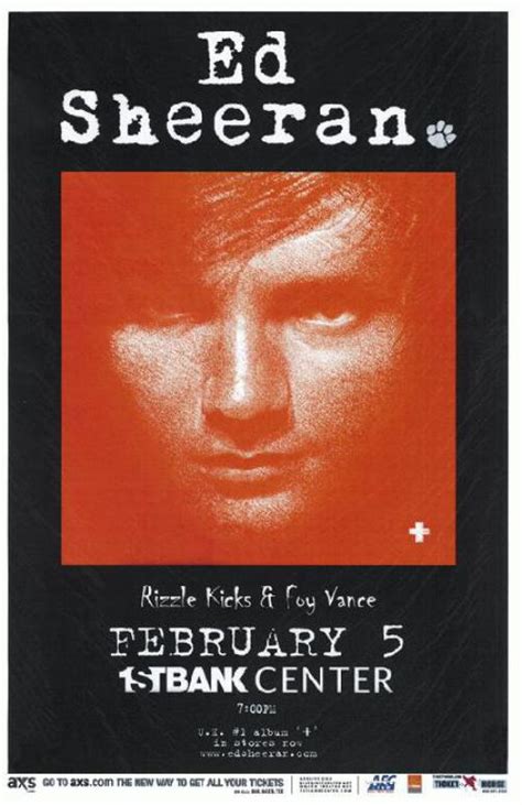 ED SHEERAN BROOMFIELD 2013 CONCERT POSTER COLORADO | eBay