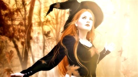 Pretty Witch In Forest Halloween HD Halloween Wallpapers | HD Wallpapers | ID #43802