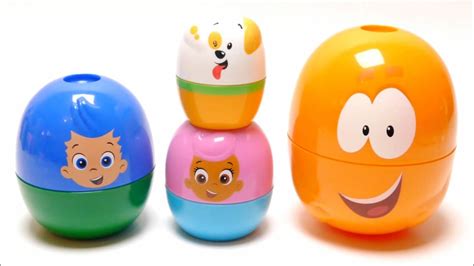 BUBBLE GUPPIES SURPRISE EGGS Stacking Cups Mr. Grouper & Guppy Puppy Playset - YouTube