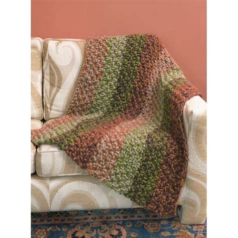 Spiced Knit Afghan Pattern - Lion Brand Yarn | Loom knitting projects, Loom knitting, Loom patterns