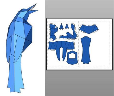 Papercraft Bird Template - Nicheh in 2022 | Bird paper craft, Reuse old clothes, Paper crafts ...