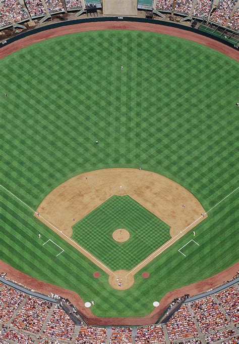 Baseball Stadium During Game, Aerial Photograph by David Madison - Fine ...