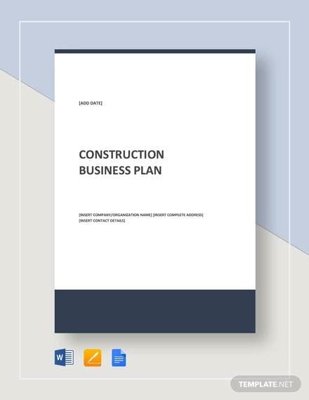 FREE 25+ Sample Construction Business Plan Templates in Google Docs ...