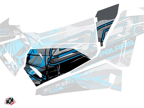 Graphic Kit Doors Origin Low Evil UTV Polaris RZR 900S 2015-2019 Grey Blue