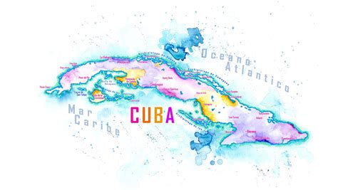 Map of Cuba: Explore Cuba with this Handpainted Map | Map of cuba, Cuba, Map