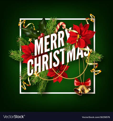 Christmas background or greeting poster template Vector Image