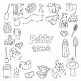 Potty Training Coloring Page sketch template