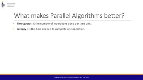 Parallel algorithms