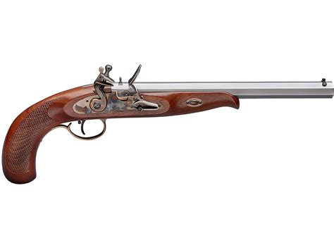 Pedersoli Continental Flintlock Muzzleloading Pistol 45 Cal 11 Chrome