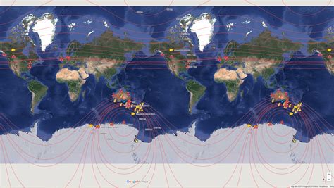 Global Aurora Sighting Map - Hunter Geophysics