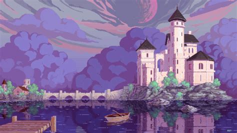 640x360 Resolution Fantasy Castle Pixel Art 640x360 Resolution ...