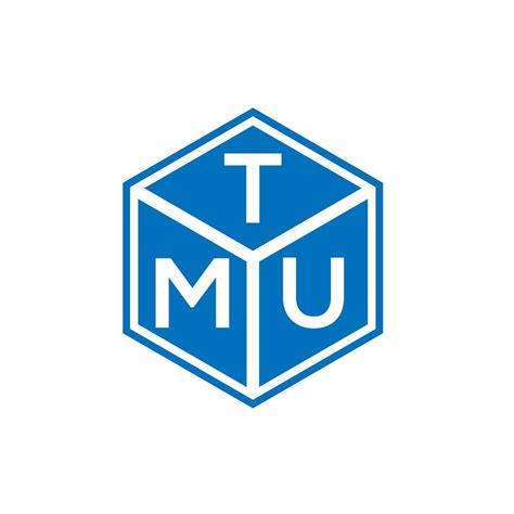 TMU letter logo design on black background. TMU creative initials ...