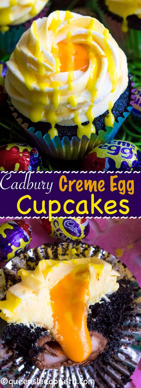 Cadbury Creme Egg Cupcakes ~ Recipe | Queenslee Appétit