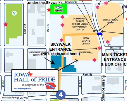 Map of Wells Fargo Arena and Vicinity