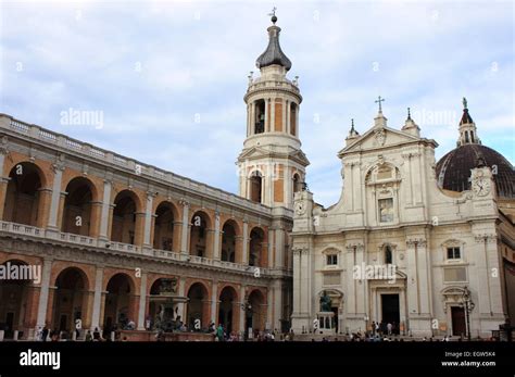 LORETO, ITALY - JULY 13: The Shrine of Loreto crowded of tourists on ...