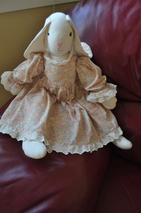 Adorable vintage stuffed Bunny Rabbit. by RjBeaVintageCravings