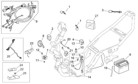 Electrical system | Components at Aprilia Genuine Parts, Aprilia Parts, Aprilia Spare Parts ...