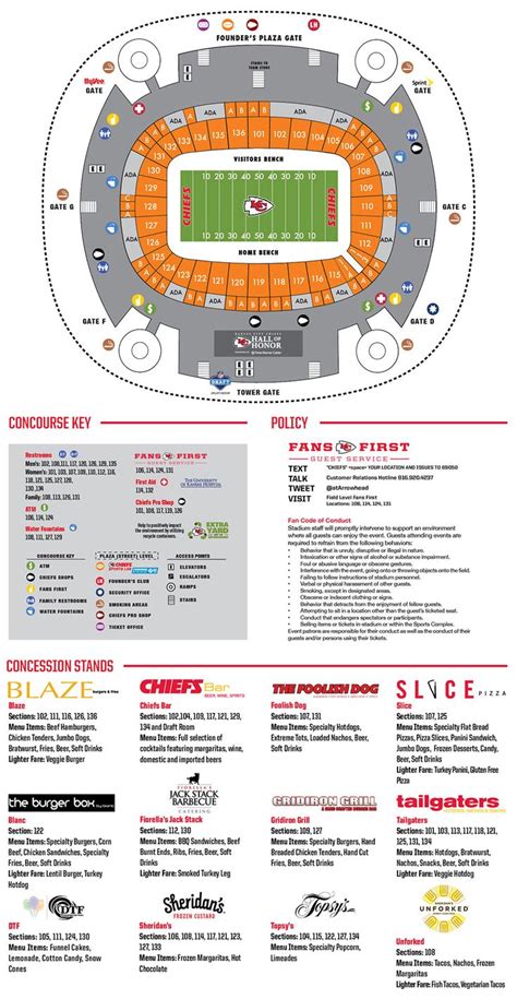 Stadium Maps | Chiefs.com | Kansas city, Kansas city chiefs, Map