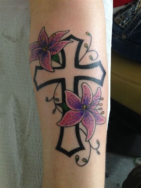 klunk:religious-cross-cross-with-flowers-cross-tattoo-flower-tattoo ...