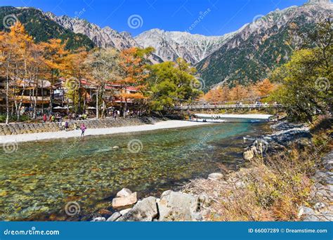 Kamikochi in the autumn stock image. Image of mountain - 66007289