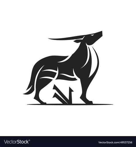 Oryx logo template isolated brand identity icon Vector Image