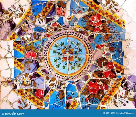 Colorful Gaudi Mosaic Background Stock Image - Image of guel, background: 42815513