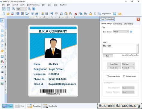 ID Card Design Screenshots to know the designing procedure of ID Cards