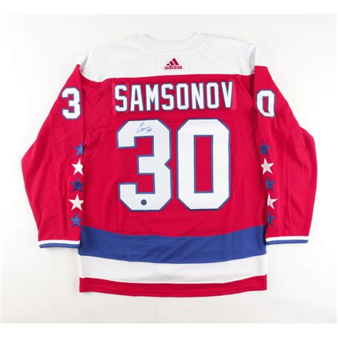 Ilya Samsonov Signed Capitals Jersey (AJ's Sports World) | Pristine Auction