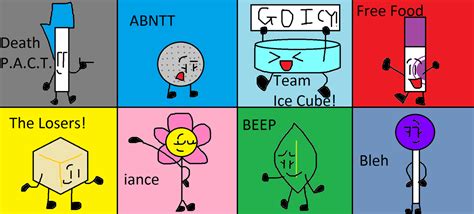 Second favorite BFB characters on each team by cooljohn721 on DeviantArt