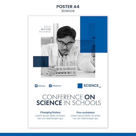 Free PSD | Science conference poster template