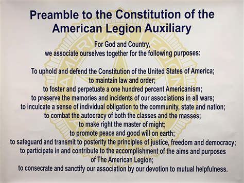 Auxiliary Preamble Poster - AmericanLegionFlags.com