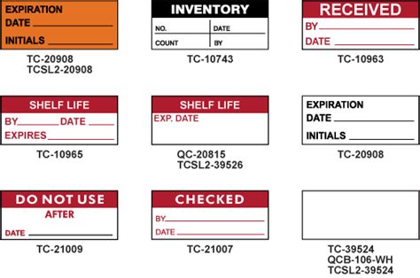 Inventory Labels manufactured by Stranco Inc. | Stranco Inc