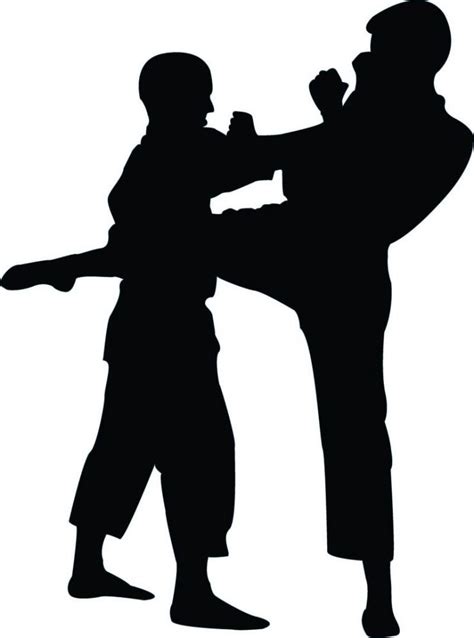 Tae Kwon Do Silhouette - 4 | Silhouette, Wall stickers, Wall decals