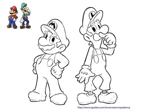 Luigi And Mario Coloring Pages - Coloring Home